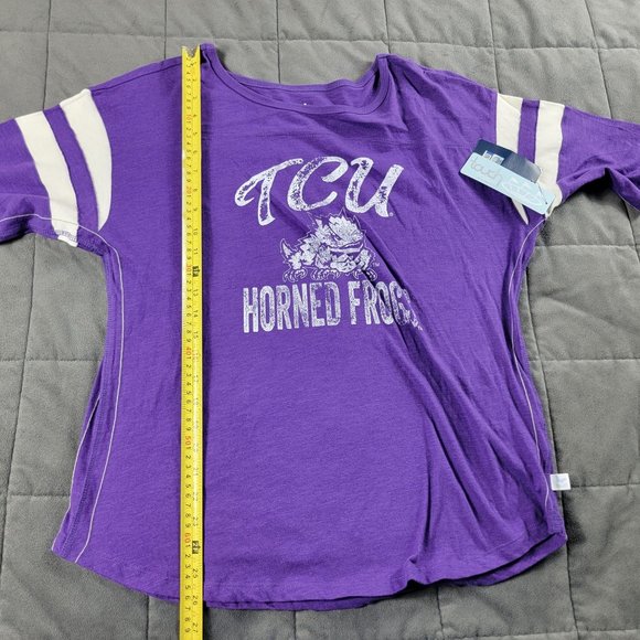 Touch Stadium By Alyssa Milano Womens XL Purple Shirt TCU Horned Frogs - Picture 10 of 11